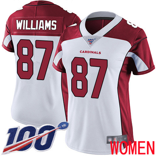 Arizona Cardinals Limited White Women Maxx Williams Road Jersey NFL Football #87 100th Season Vapor Untouchable